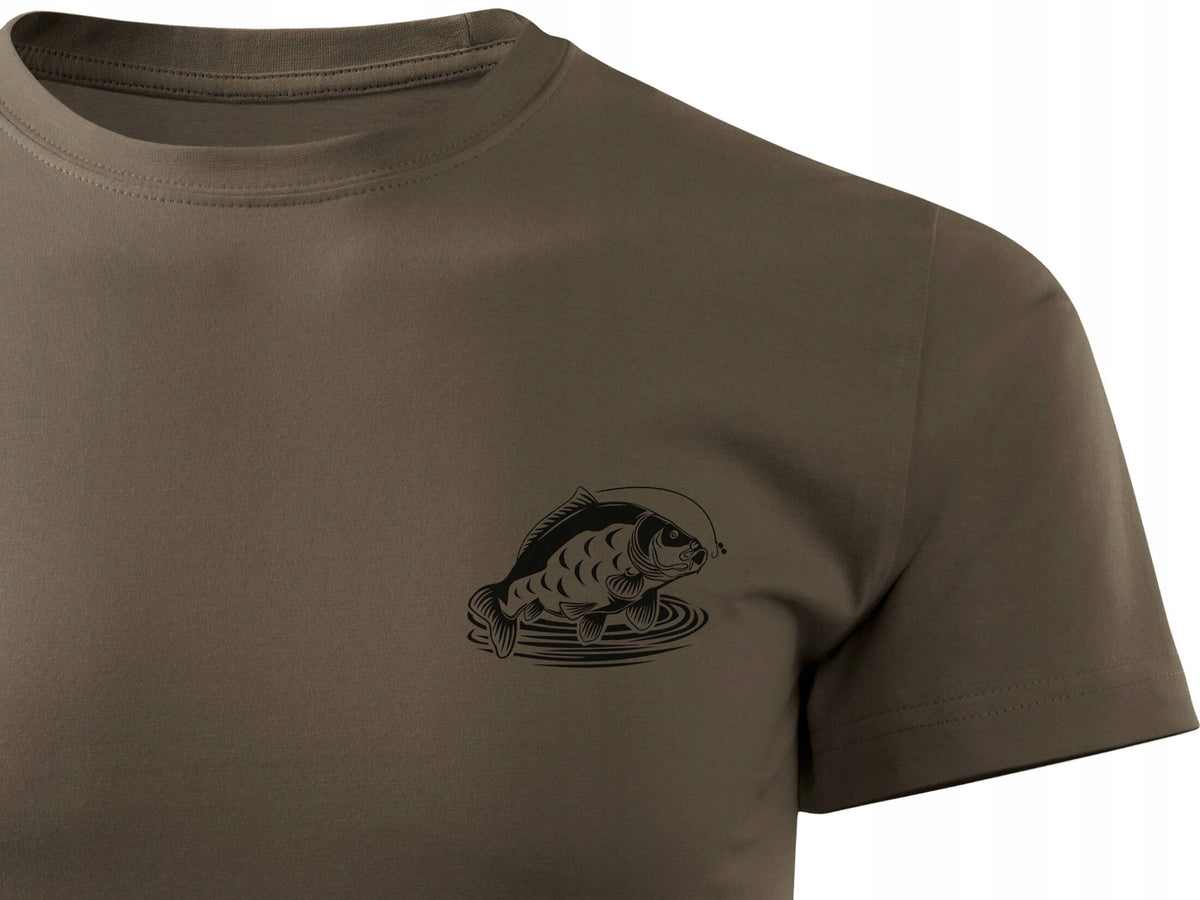 Gift for Fisherman short sleeve shirt Forestmax print KARP Roz S Color brown