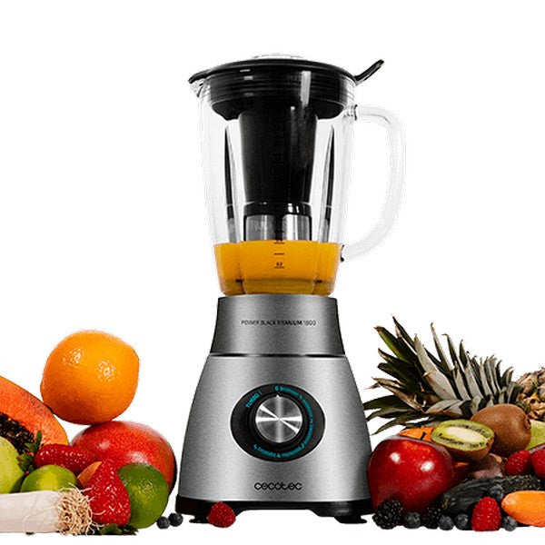 Glass Standing Blender Cecotec Power Black Titanium 2500W