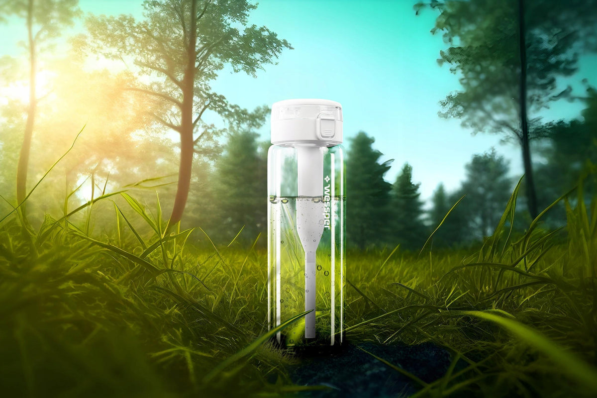 Glass filter bottle Wessper ActiveMax 0,68l transparent + 9x Cartridge Packaging status original