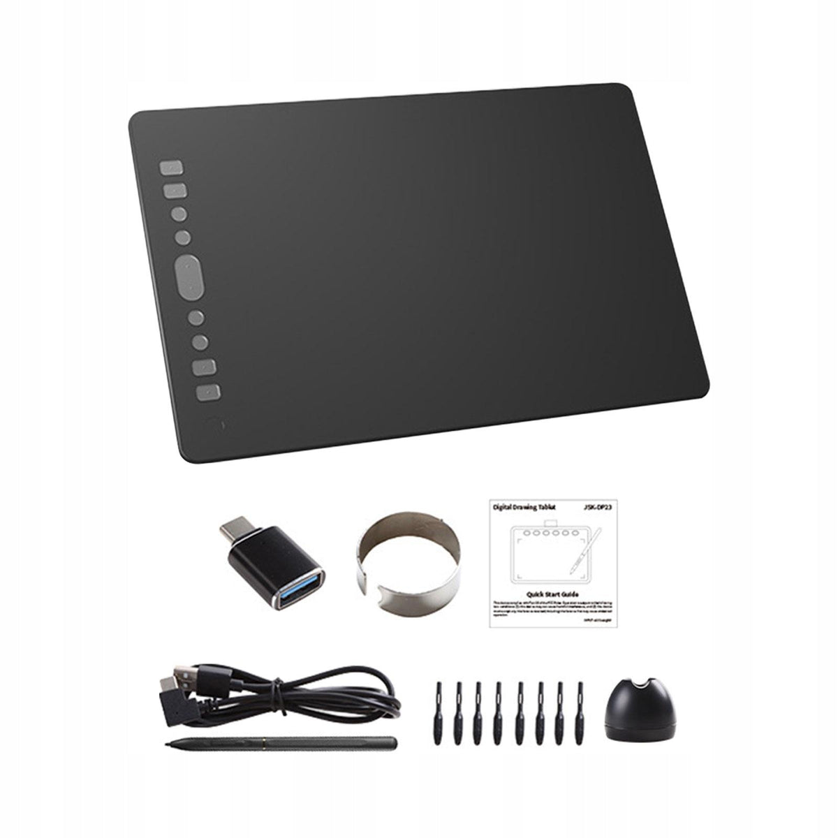 Graphics Drawing Tablet Large Active Area Premium Portable 10 inch