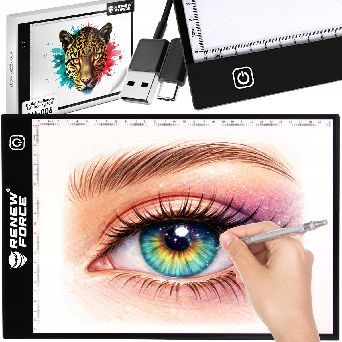 Graphics Tablet Illuminated Board Drawing Board for Drawing LED A4