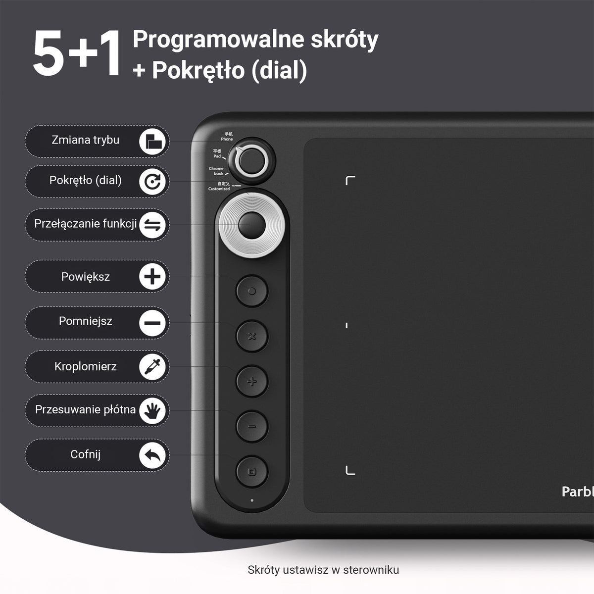 Graphics Tablet for drawing Parblo Intangbo X7 Black with pen 8192 EMR Packaging status original
