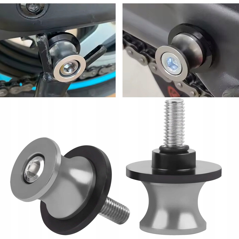 Graphite Motorcycle Lifting Rollers 10mm Sliders Motorcycle Control Arm