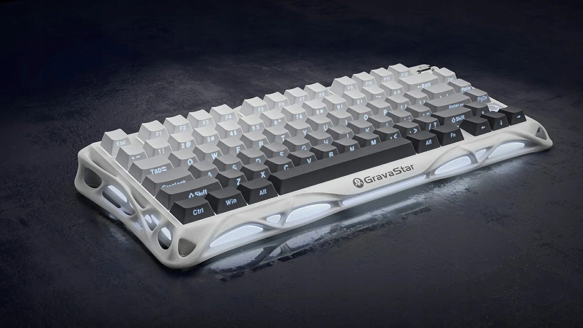 GravaStar Mercury K1 Wireless Mechanical Keyboard Gradient White Manufacturer code GS K1_GWHT
