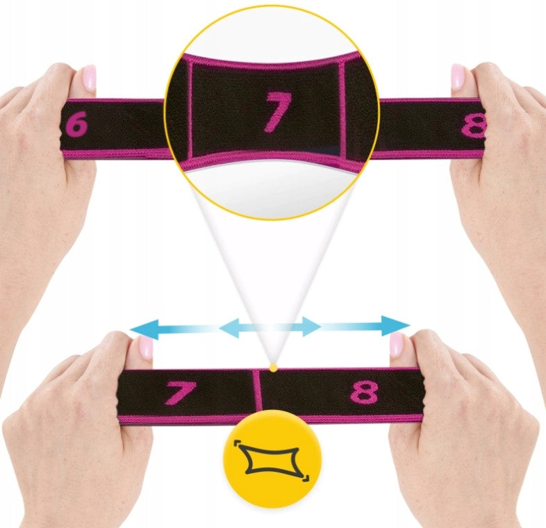 Gymnastic Stretching Tape Rubber Stretching Tape 4Fizjo YOGA PILATES Color pink