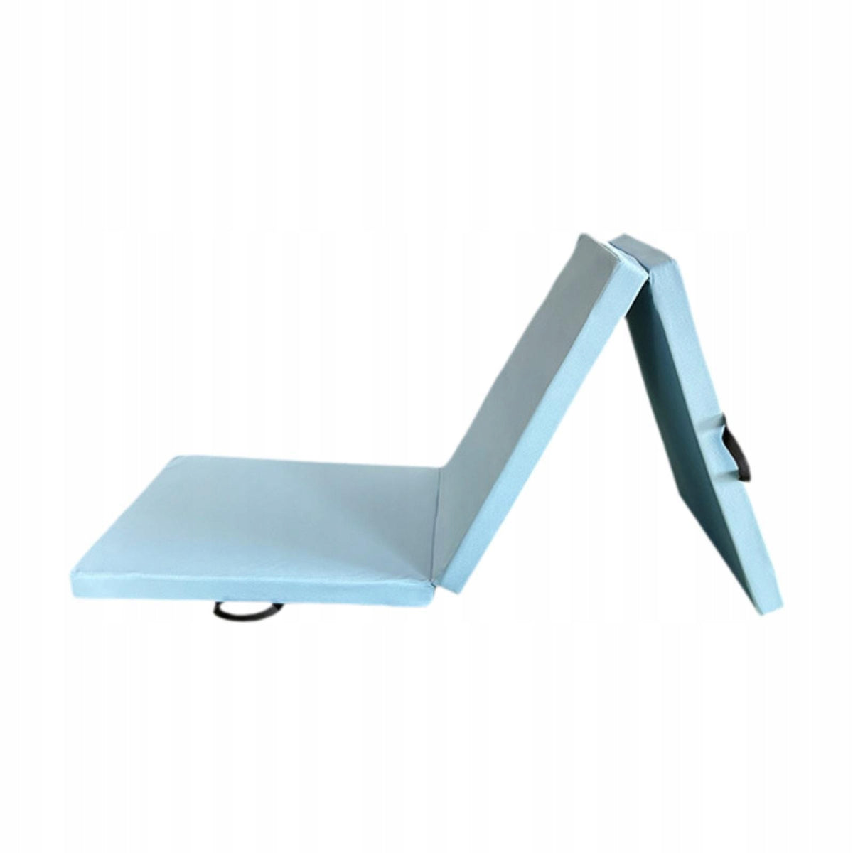 Gymnastics Exercise Mat Waterproof PU Leather Easy Carry Light Blue