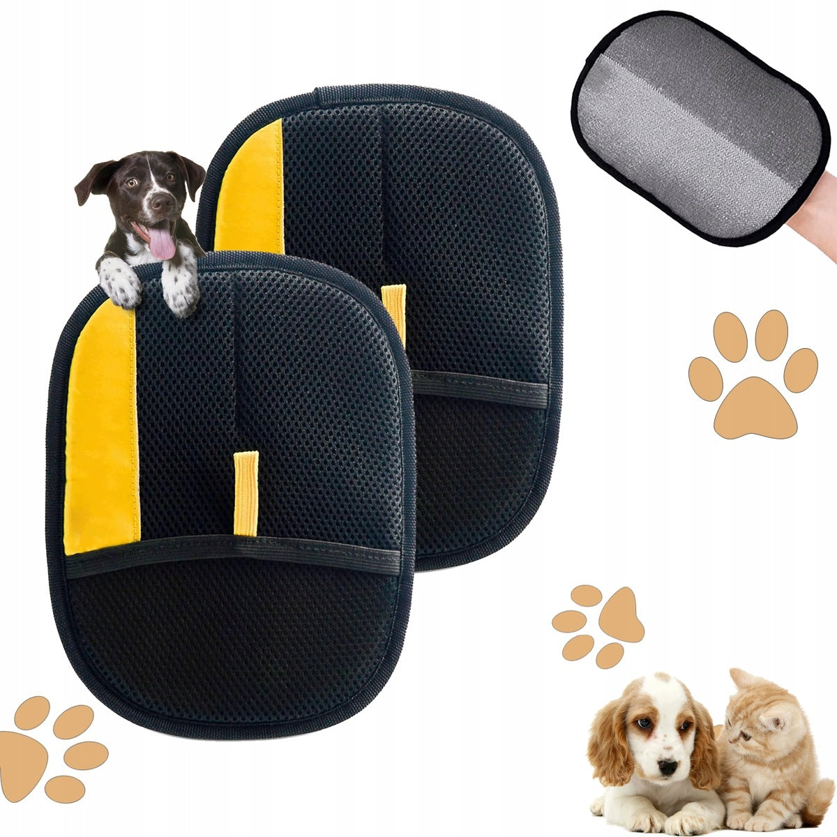 HAIR GLOVE DOG AND CAT HAIR REMOVAL GLOVE COLLECTS HAIR