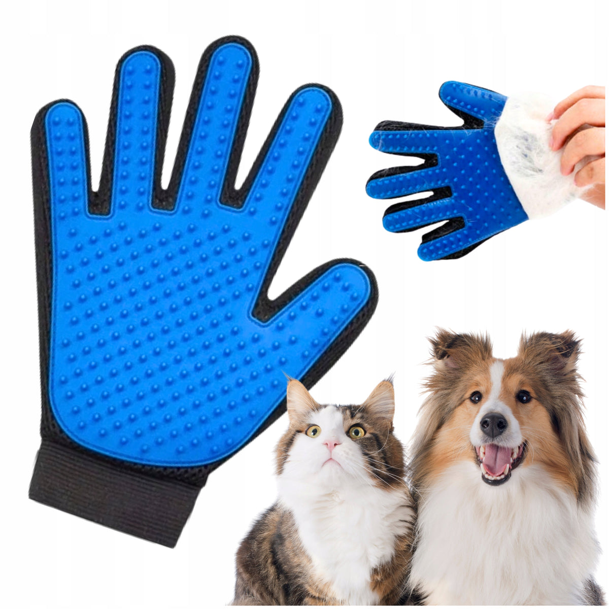 HAIR GLOVE PET HAIR COMBING BRUSH FOR CAT DOG