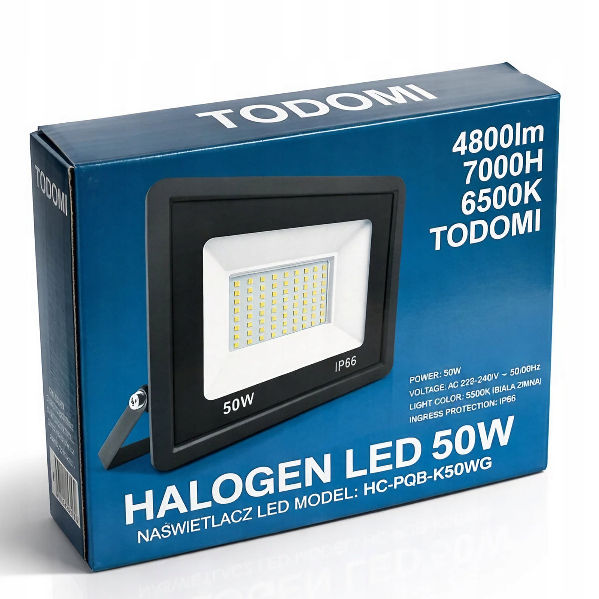 HALOGEN LED 50W FLOODLIGHT SLIM OUTDOOR WORKING ECONOMICAL FOR WAREHOUSE Packaging status original