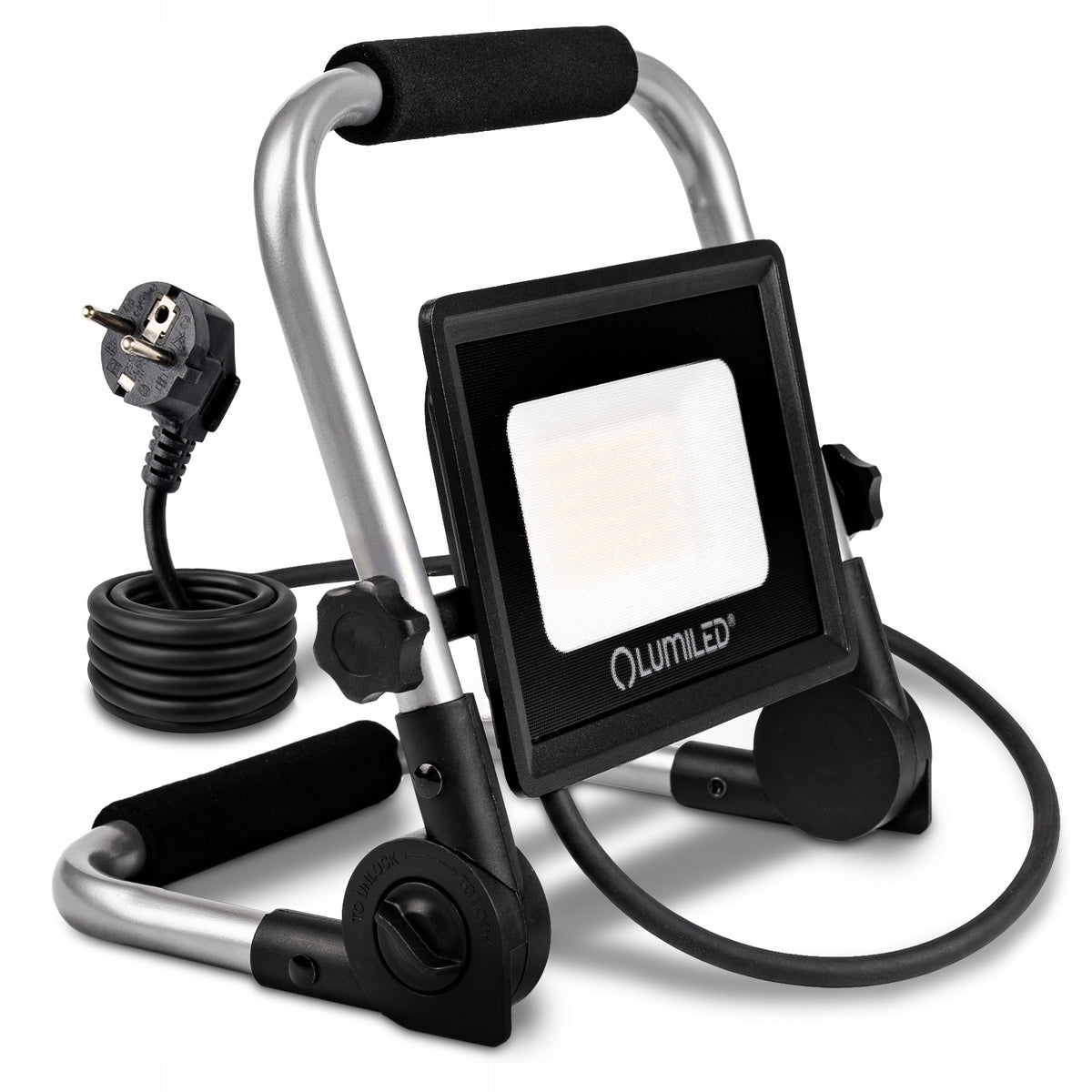 HALOGEN LED Floodlight Lamp 50W PORTABLE WORKING HANDLE Packaging status original