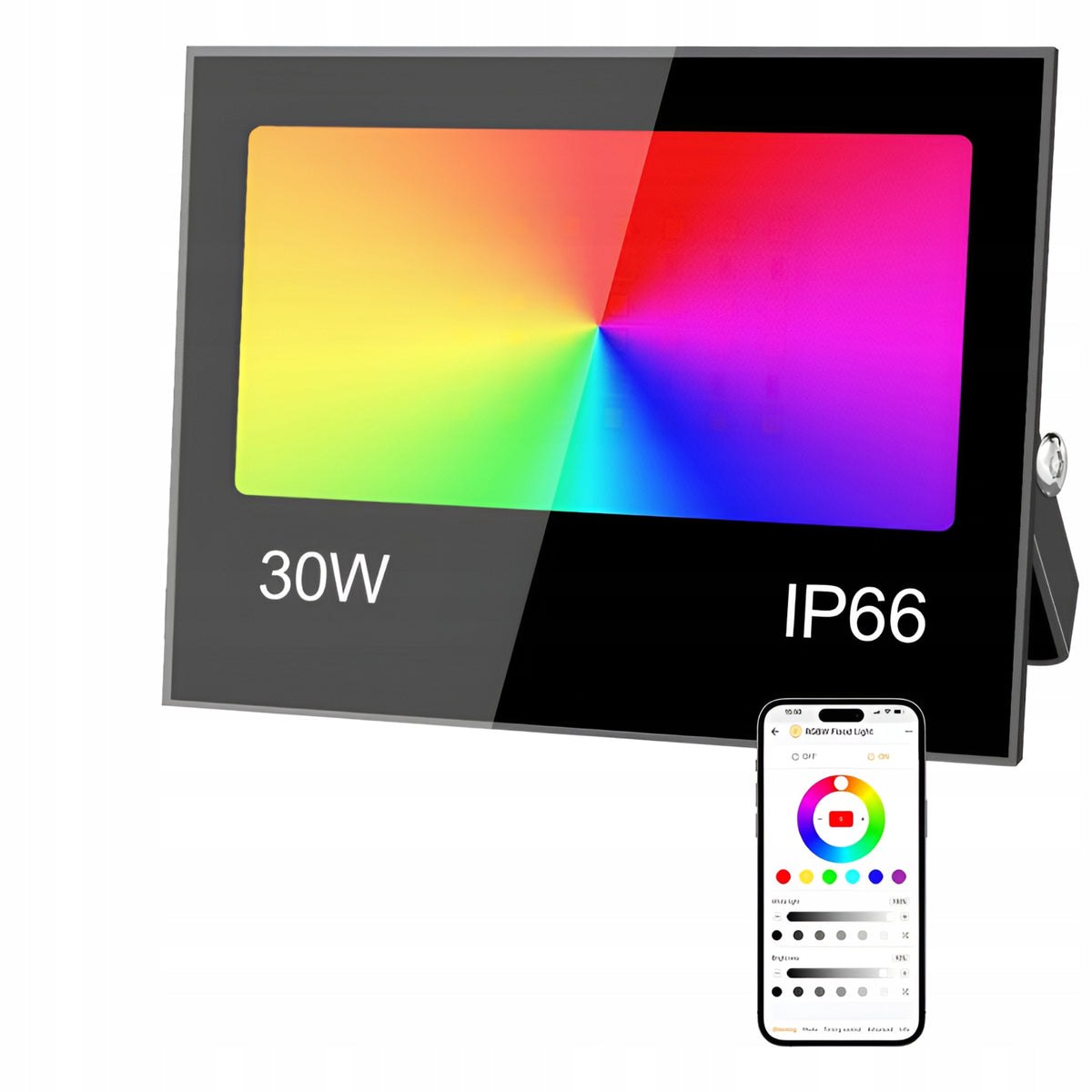 HALOGEN LED LAMP FLOODLIGHT OUTDOOR SPOTLIGHT RGB 30W STRONG FOR GARAGE