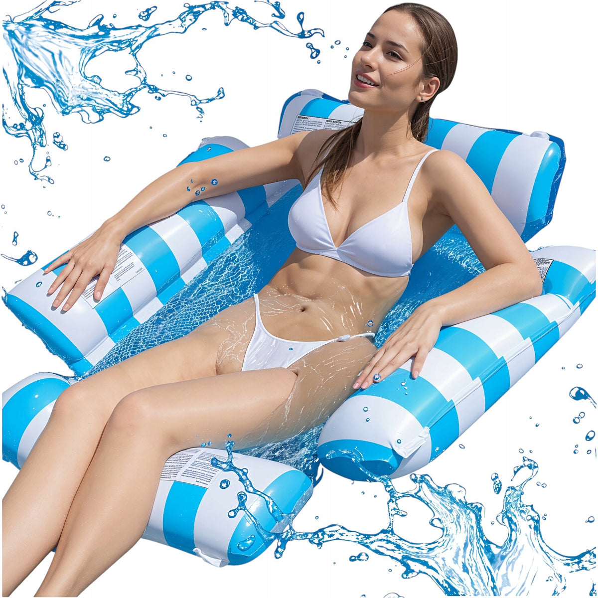HAMMOCK WATER MATTRESS FOR SWIMMING INFLATABLE WITH MESH FOR SWIMMING POOL SUN LOUNGER FOR WATER