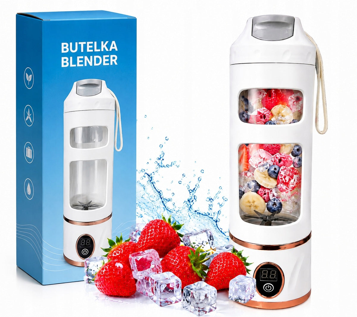 HANDHELD CORDLESS CUP BLENDER FOR USB TRAVEL BATTERY 500ML