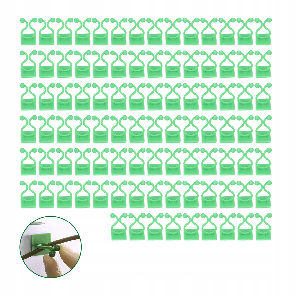 HANDLE HOOK FOR FIXING PLANT CREEPERS 100PCS SELF-ADHESIVE