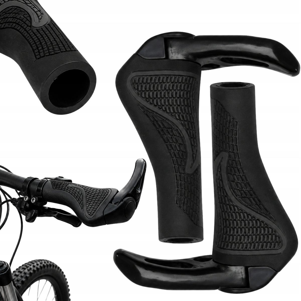 HANDLEBAR GRIPS MTB NON-SLIP RUBBER BIKE CORNERS
