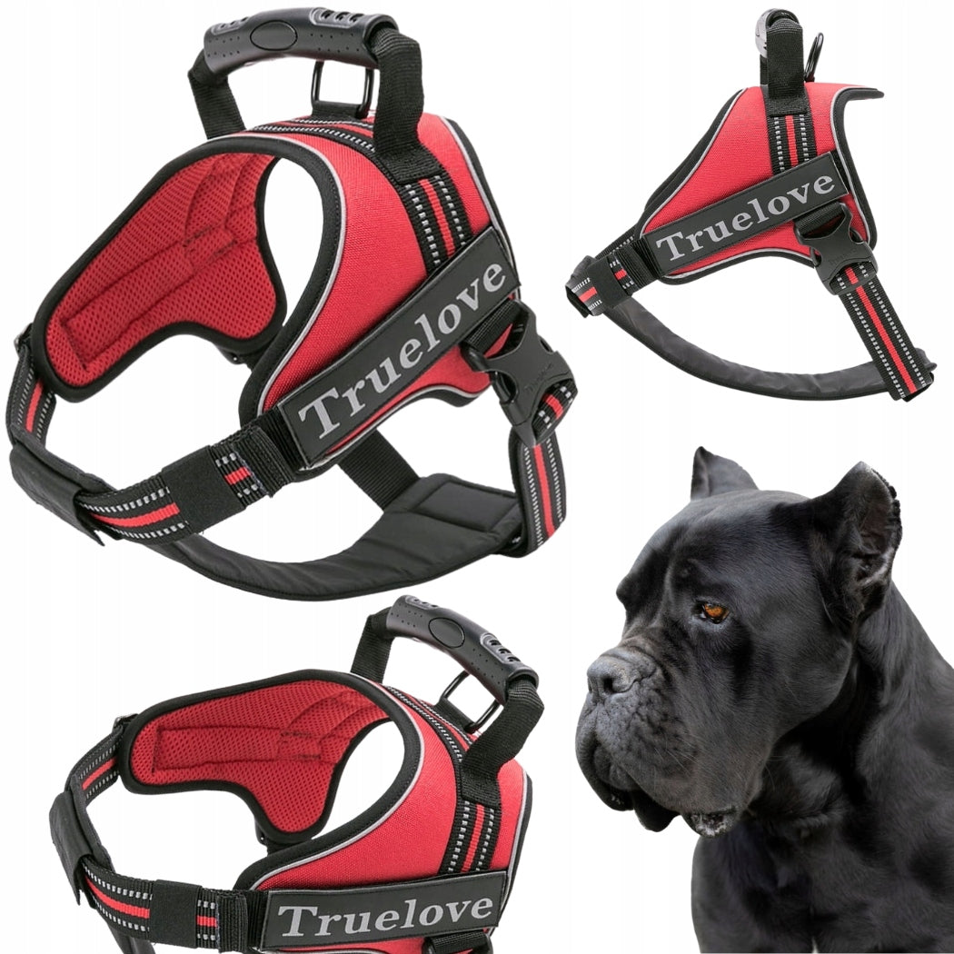 HARNESS FOR DOG WORKING WITH HANDLE TRUELOVE OUTDOOR RED XXL