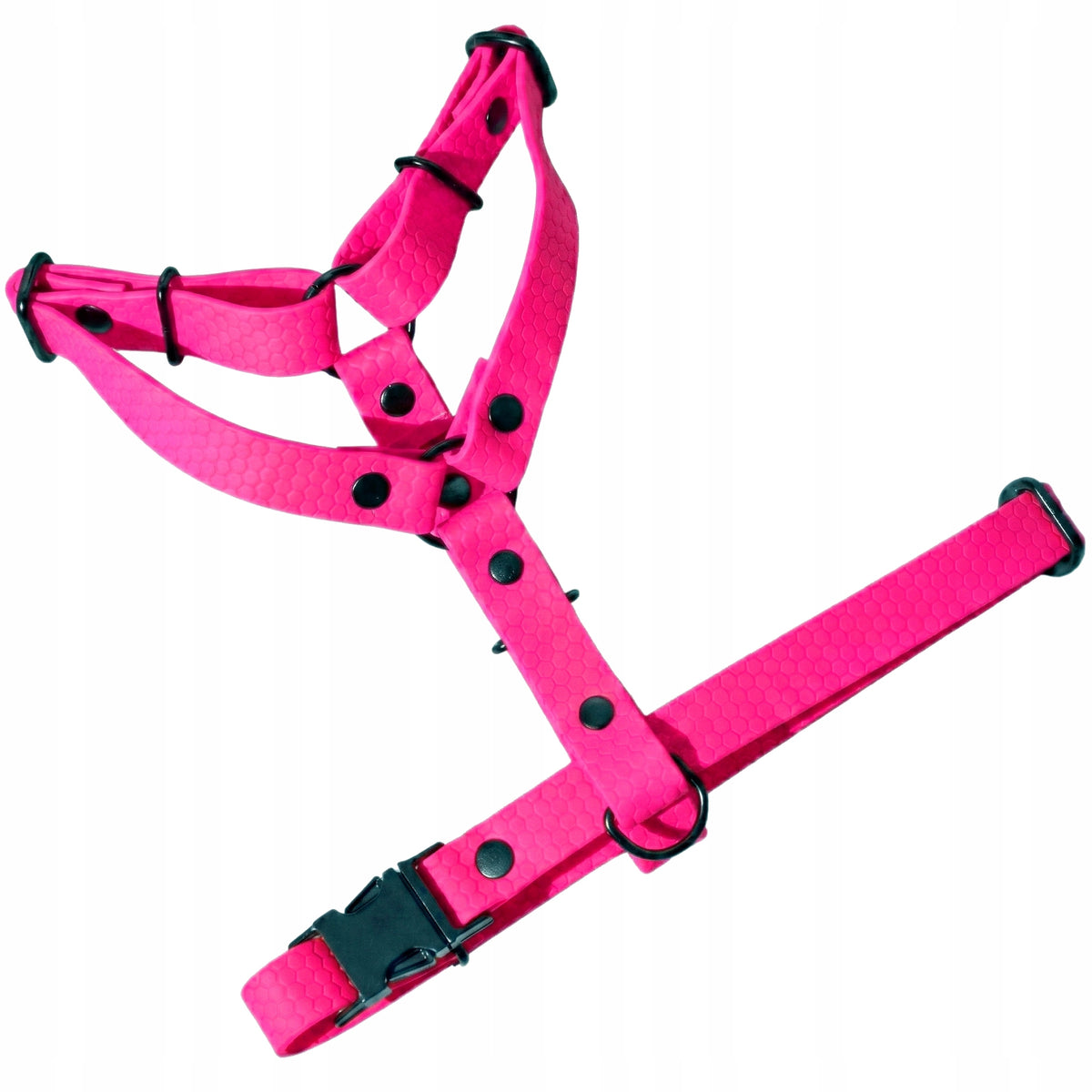 HARNESS GUARD FOR DOG HEXA WATERPROOF FUCHSIA PINK tape 1,5cm or 2cm Roz XS