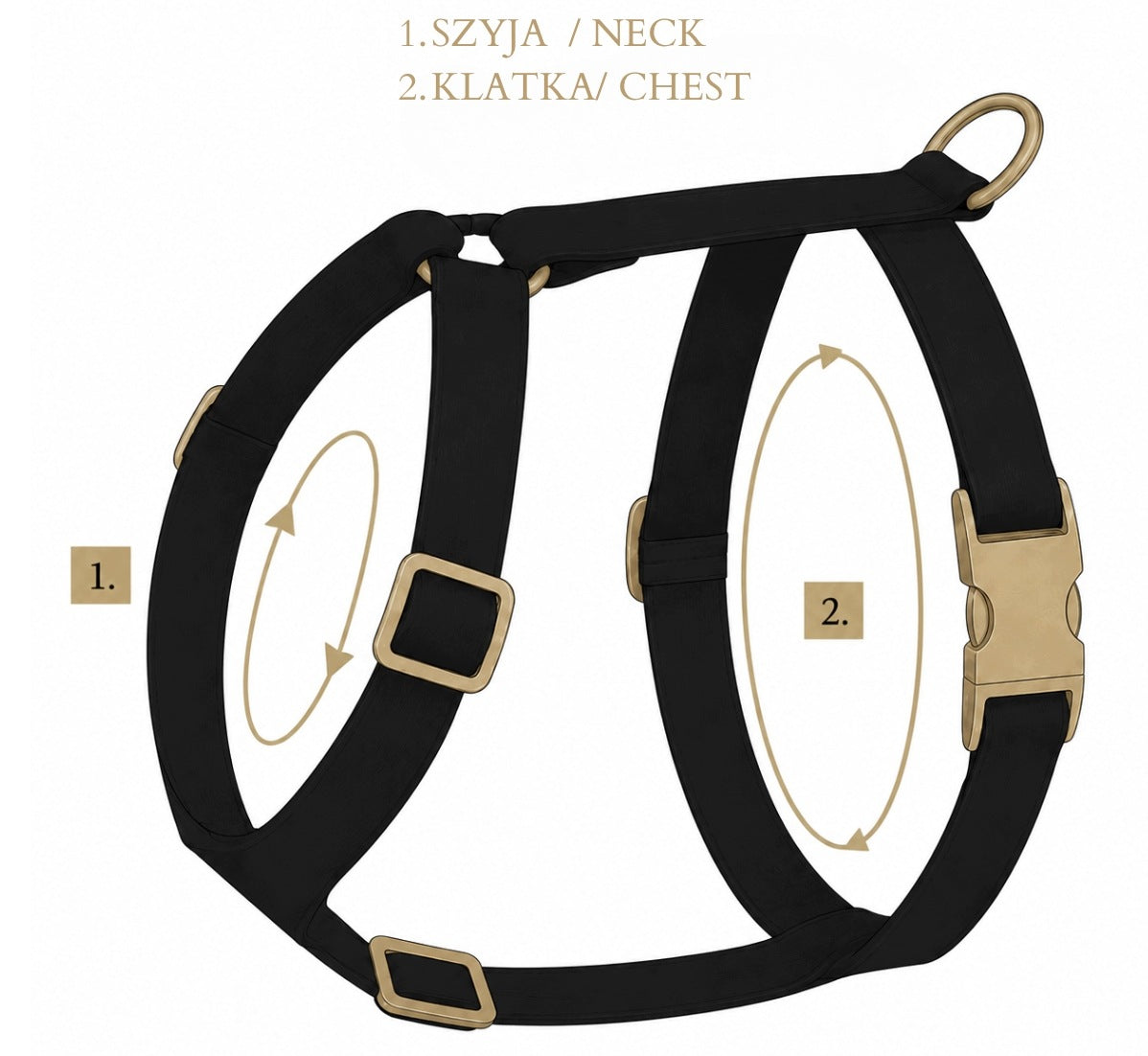 HARNESS GUARD GOLD RUSH DOG MONOGRAM LUXURY FOR CAT DOG/WIDTH-15MM Manufacturer code RP - 2498