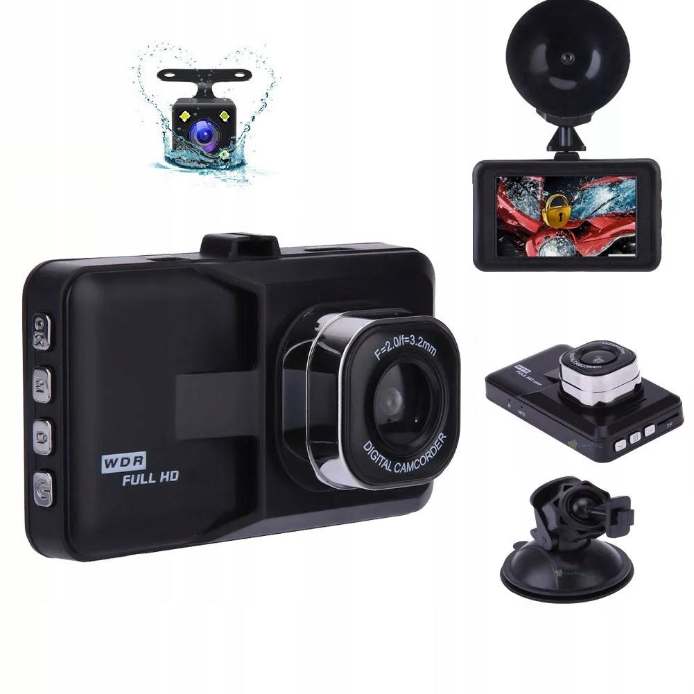 HD CAR VIDEO RECORDER Camera Front Rear + SD Card + Flashlight EAN (GTIN) 5907053614121