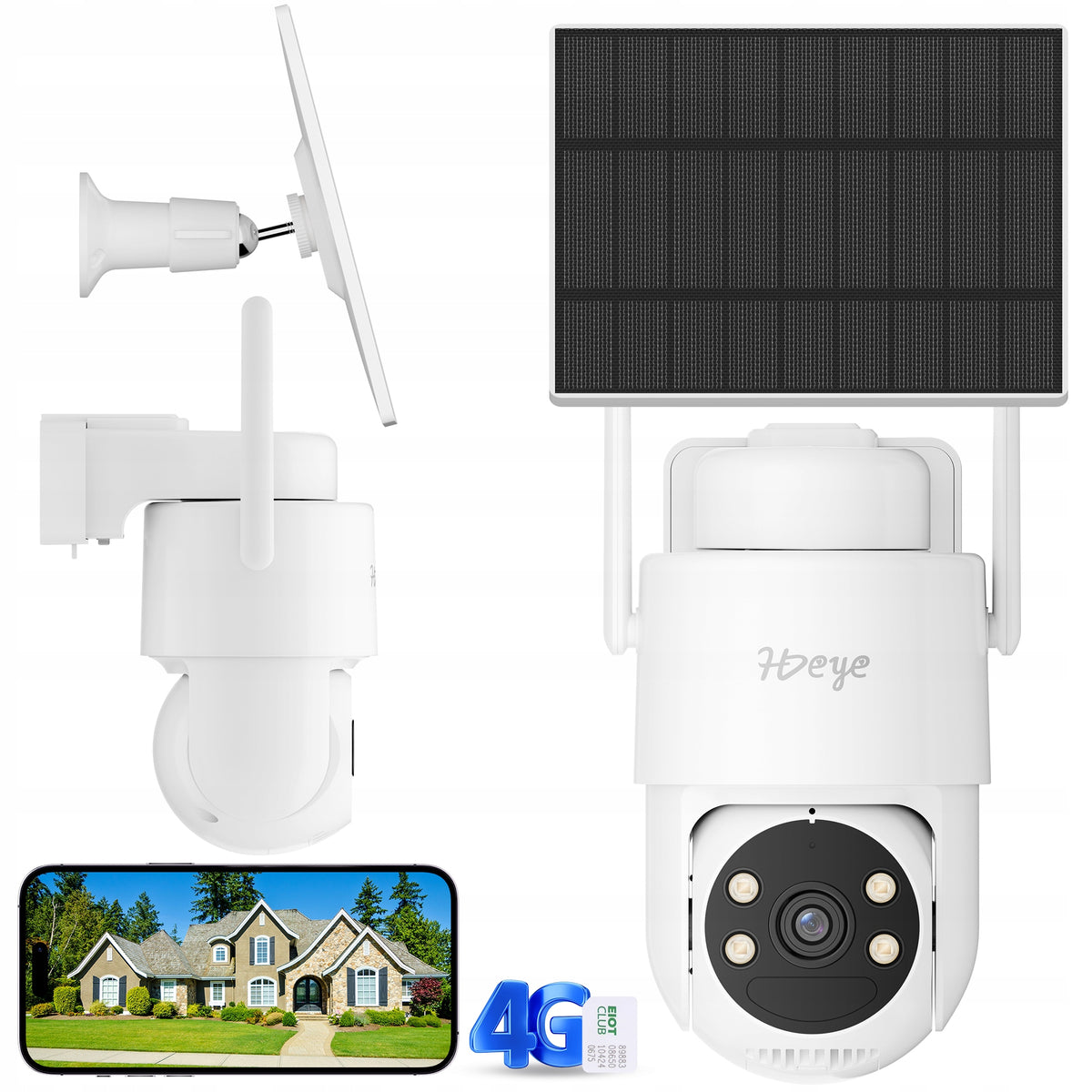 HDeye Low-Power 4MP 4G Security Camera with PIR & Two-Way Audio – 5200 mAH Packaging status original