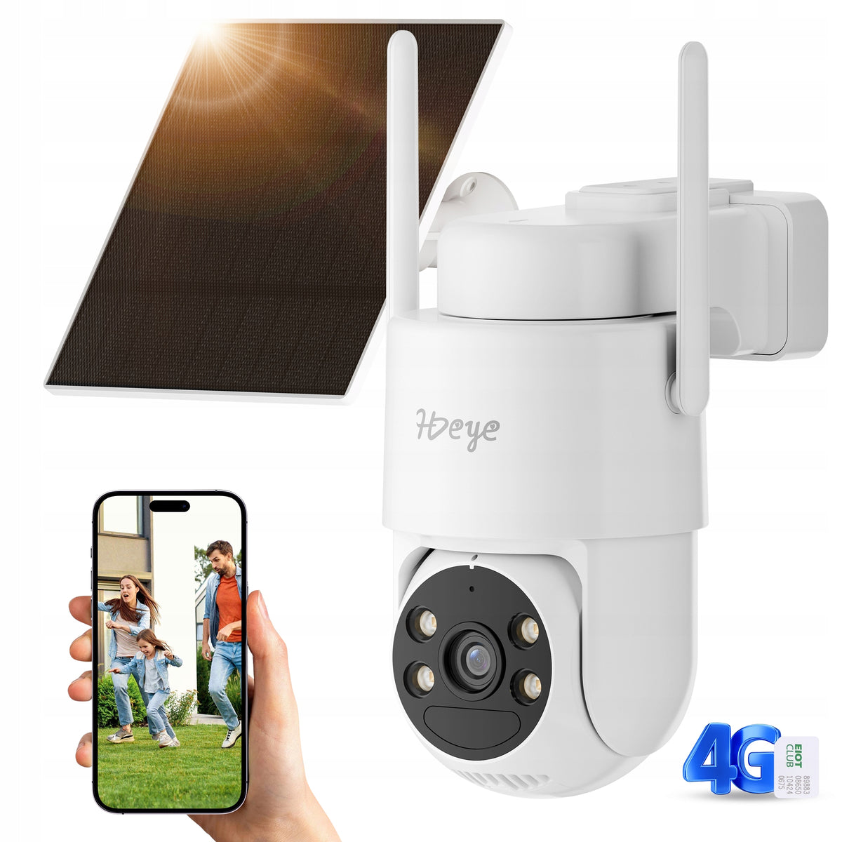 HDeye Low-Power 4MP 4G Security Camera with PIR & Two-Way Audio – 5200 mAH