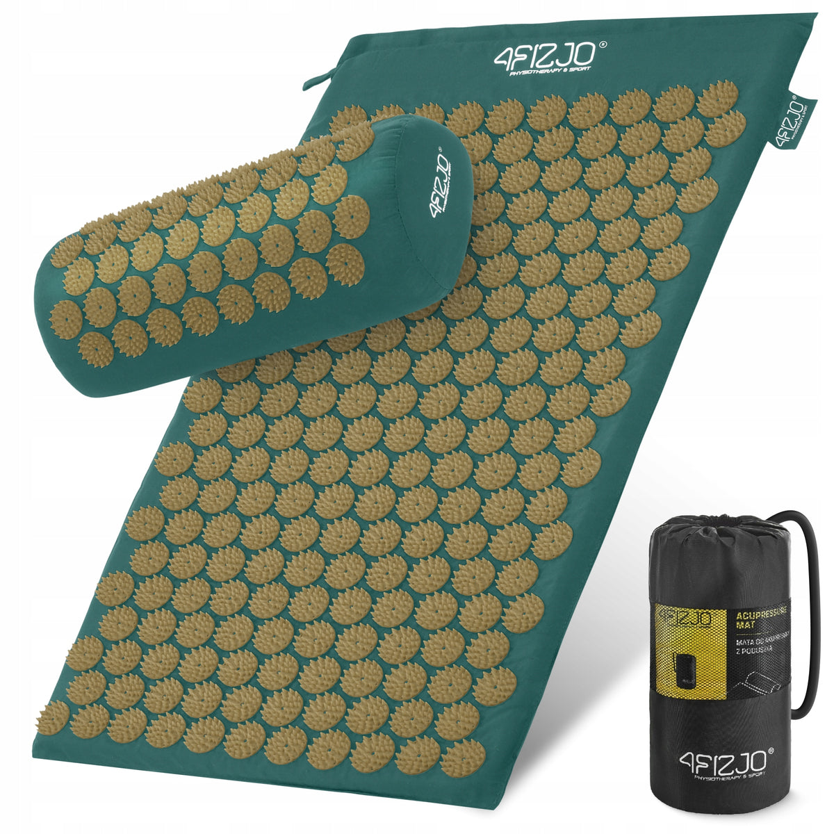 HEALTH MAT FOR ACUPRESSURE WITH SPIKES ACUPRESSURE MASSAGE PILLOW SET