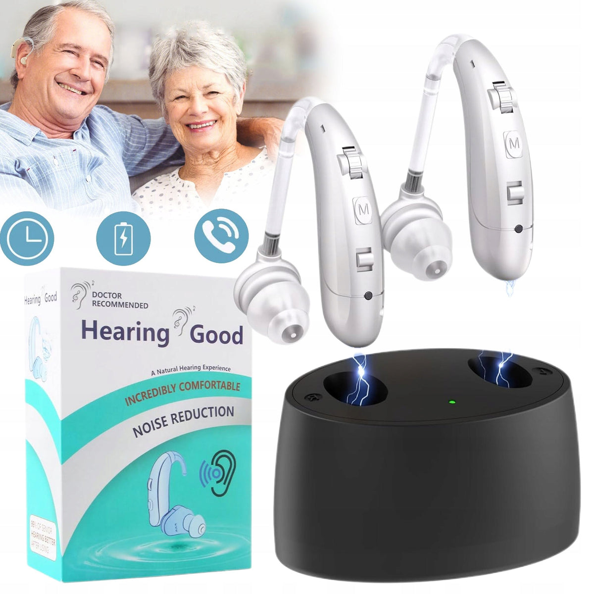 HEARING AID MEDICAL HEARING AMPLIFIER COMFORTABLE GRANDFATHER'S DAY