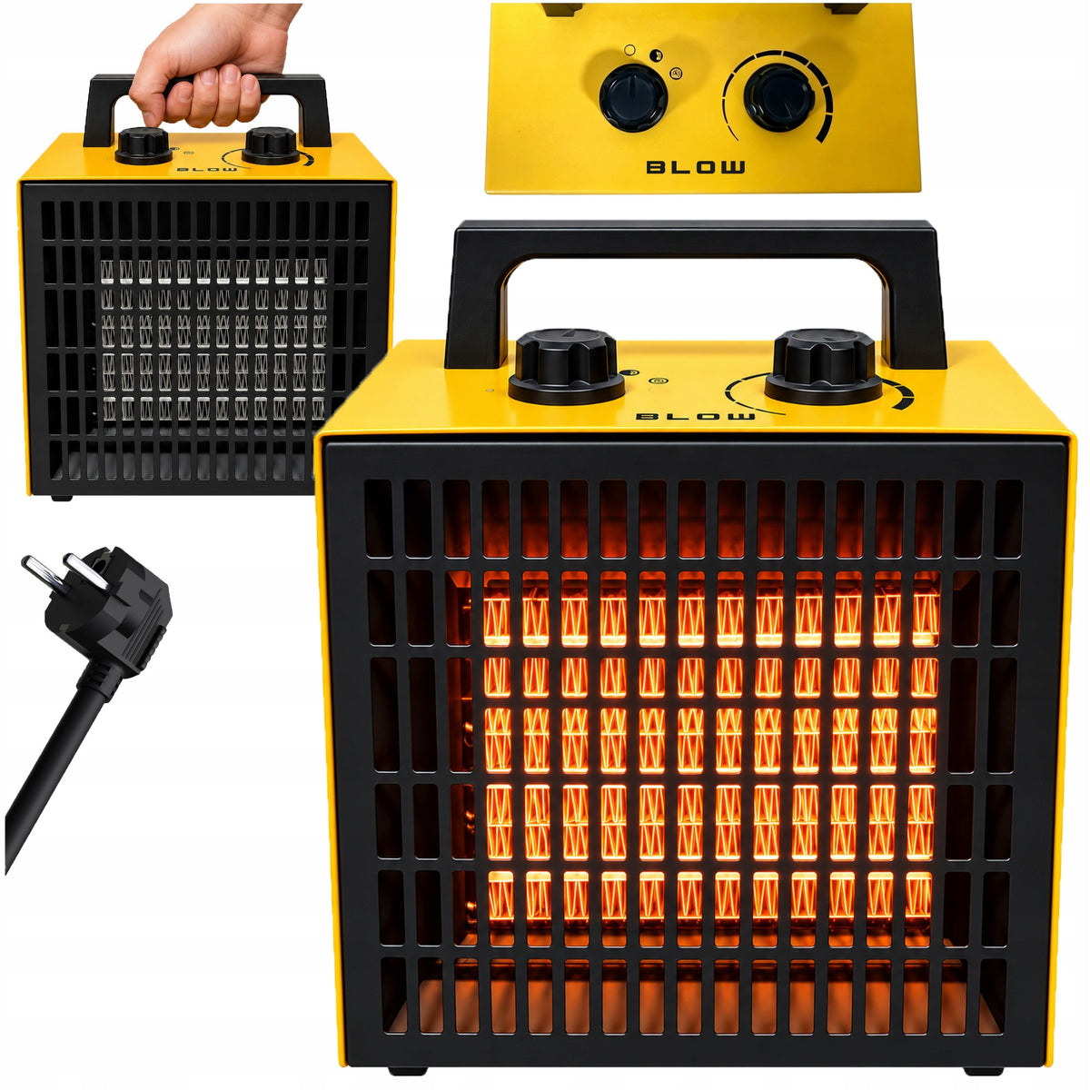 HEATER ELECTRIC HEATER APRON 2000W FAN THERMOSTAT