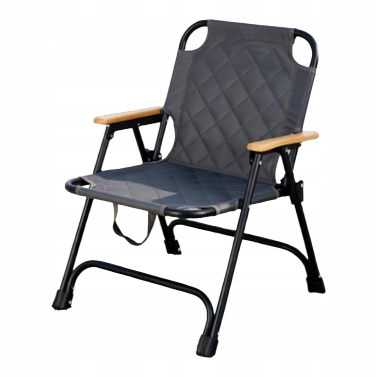 HIKING CHAIR FOLDING ARMCHAIR BEACH CHAIR BLACK