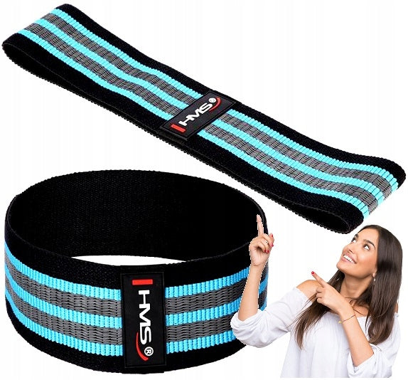 HIP BAND Resistance Rubber Tape Material For Exercise 1 Pcs POWERBAND FITNESS Color blue