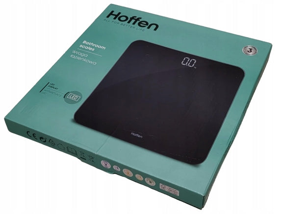 HOFFEN Electronic bathroom scale LBS-6079-2 LED display black Packaging status original