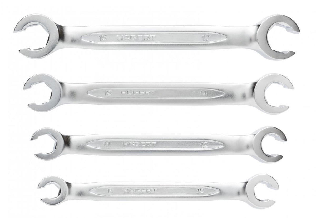 HOGERT Semi-open flat wrenches 8-17 mm 4 pcs HT1W730