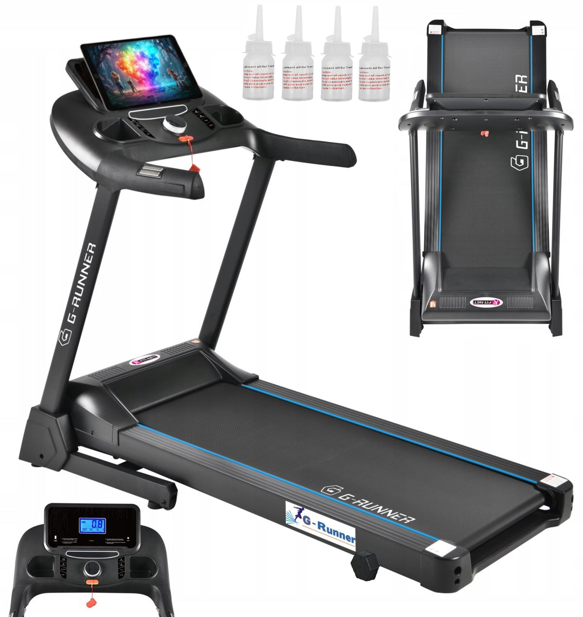 HOME ELECTRIC TREADMILL G-RUNNER 690 ELEVATION USB FOLDING STRONG UP TO 140kg