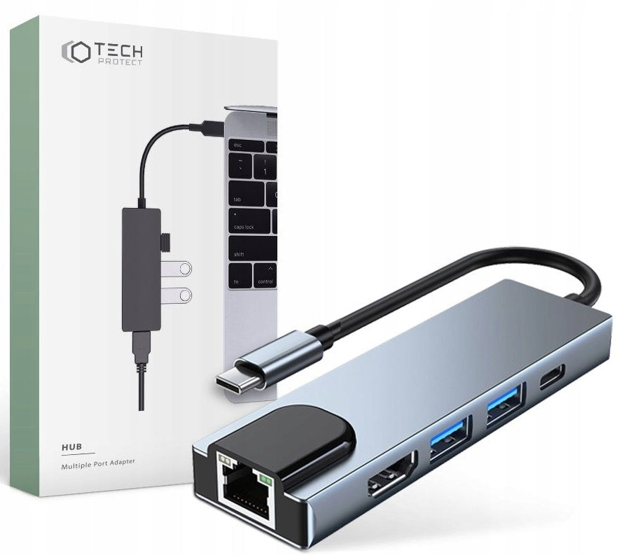 HUB ADAPTER USB-A TYPE-C HDMI ETHERNET LAN RJ-45 SPLITTER