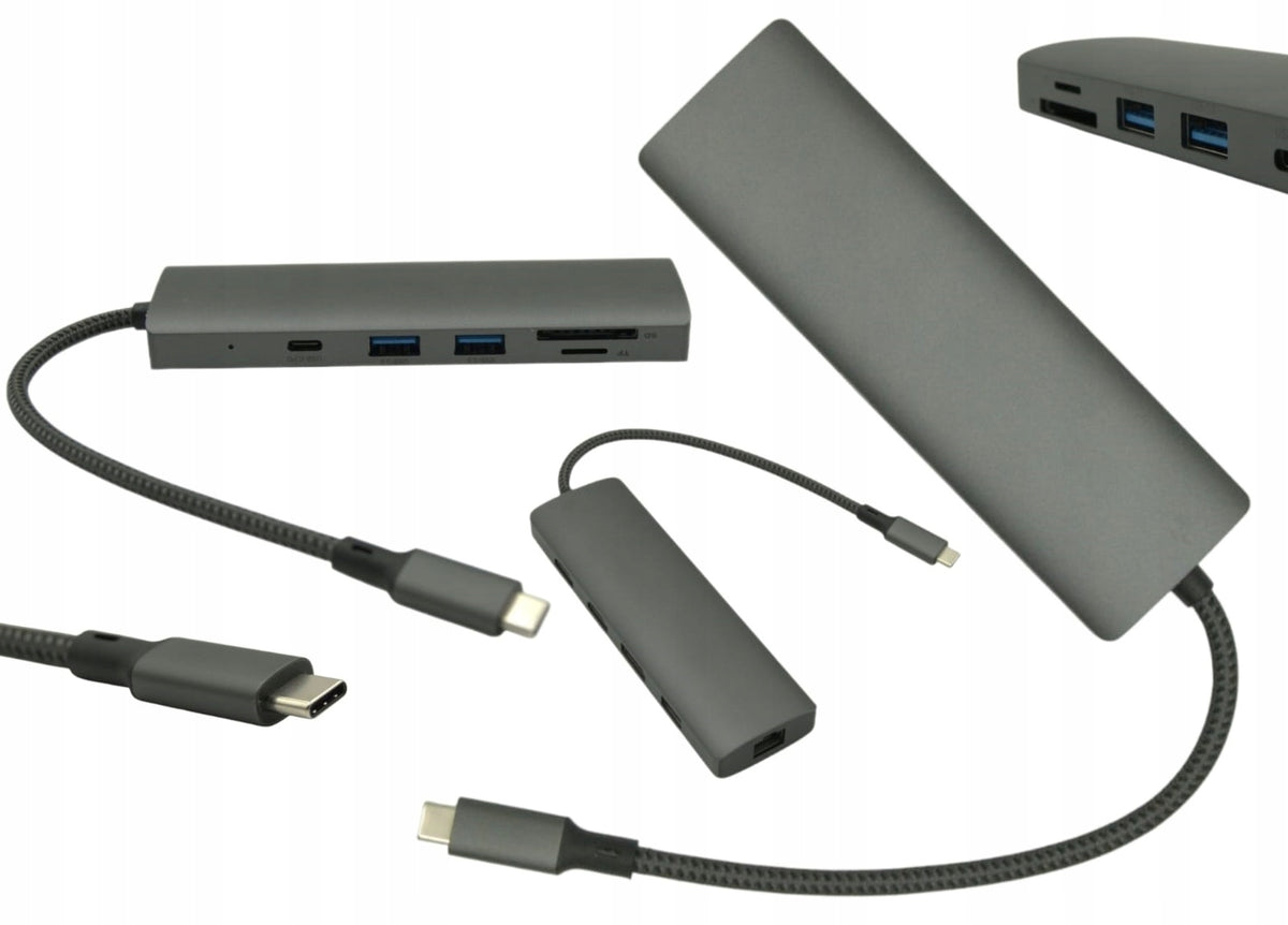 HUB Multiport USB-C with PD Charging MicroSD Reader for Laptops Hyperbook