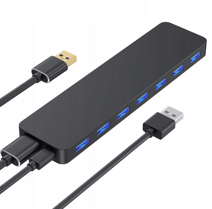 HUB USB ADAPTER SPLITTER WITH 7X USB PORT 3.0 BLACK