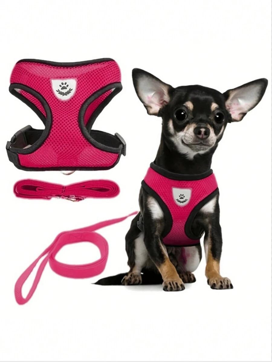 HUITAIYANG PINK DOG HARNESS LEASH S07__S