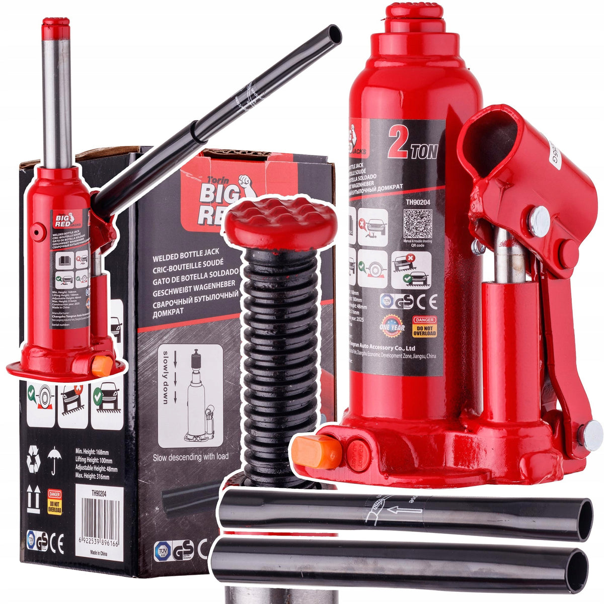 HYDRAULIC BOLLARD LIFT 2T BOTTLE JACK 2000KG