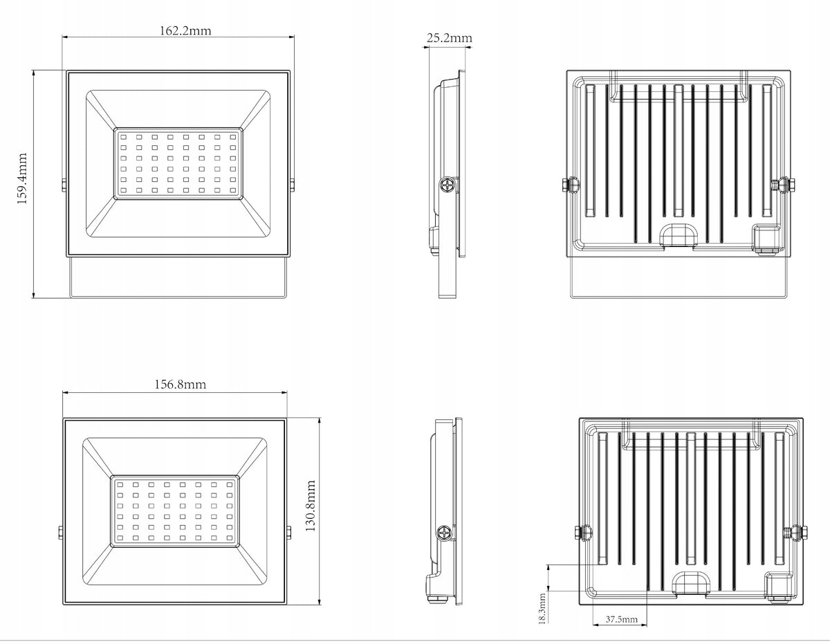 Halogen Headlight 50W 4500lm Work Lamp Floodlight Waterproof 4000k Packaging status original
