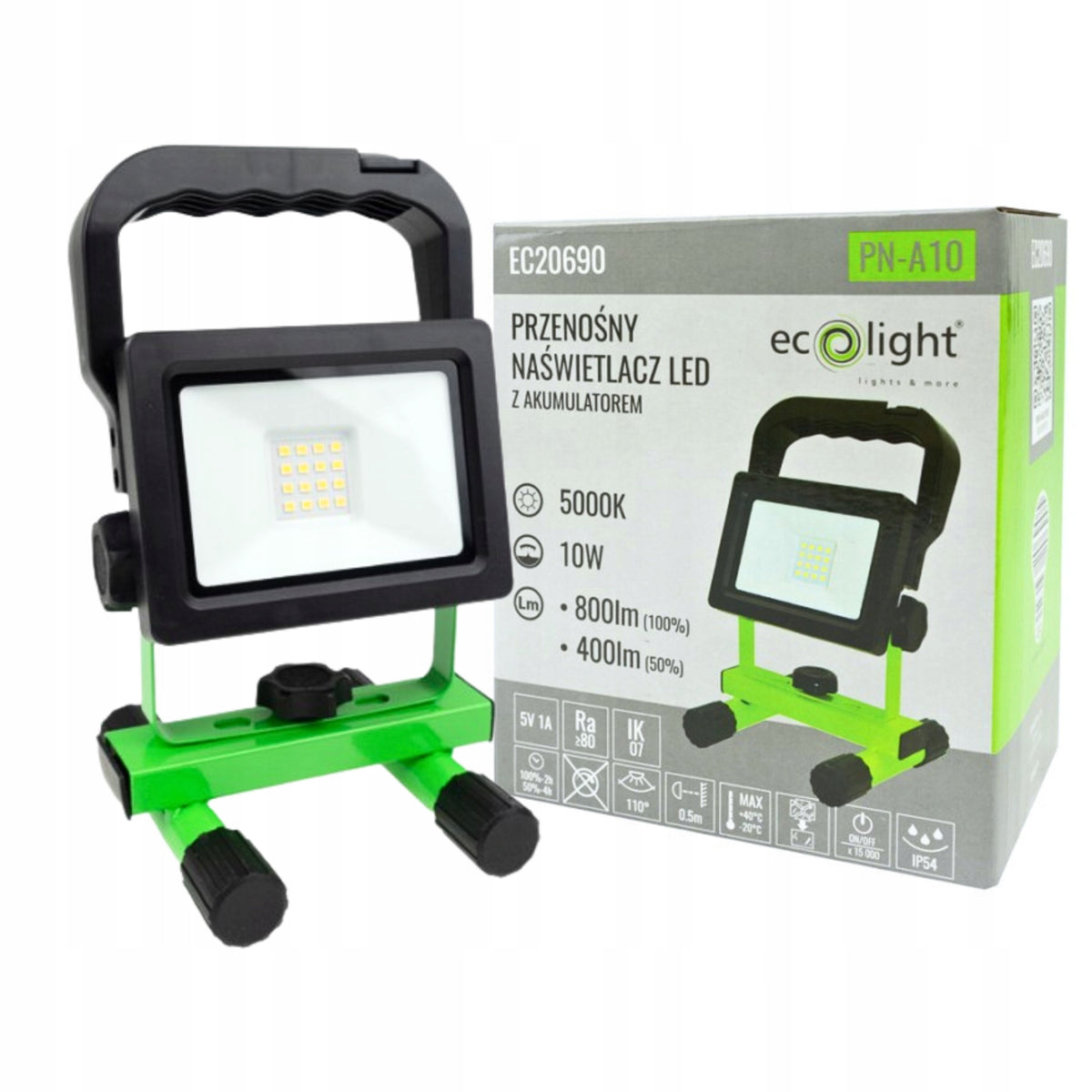 Halogen LED Working Construction 10W Floodlight Portable Workshop Battery