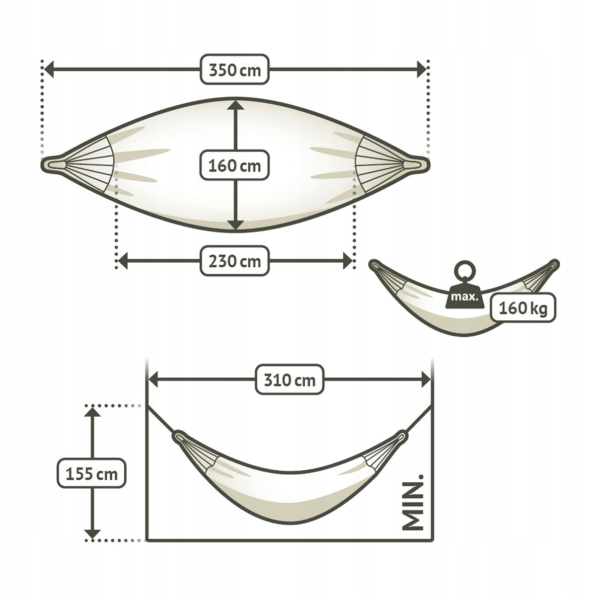 Hammock La Siesta Brisa Wave Double Color blue