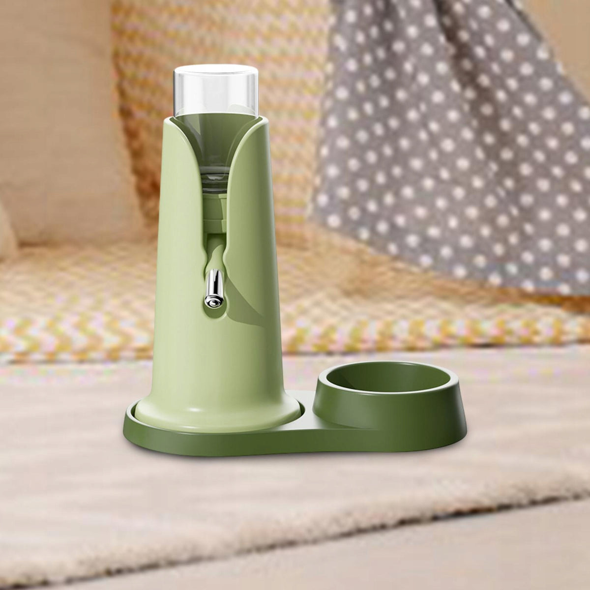 Hamster Kettle Hamster Water Bottle with Stand for Rabbit Small green