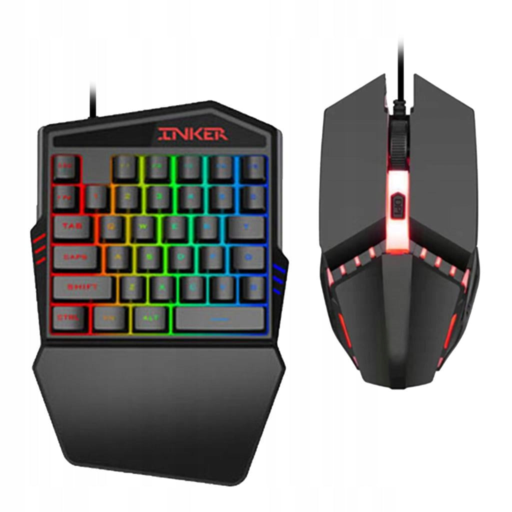 Handheld Keyboard and Gaming Mouse, 35 Keys