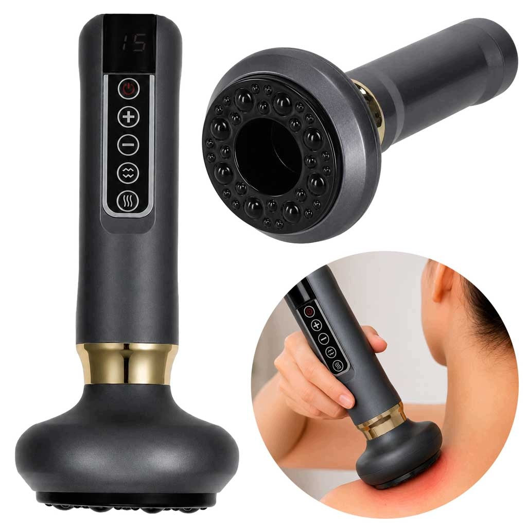 Handheld Massager Electric Bubble Chinese USB 12 Levels Grey