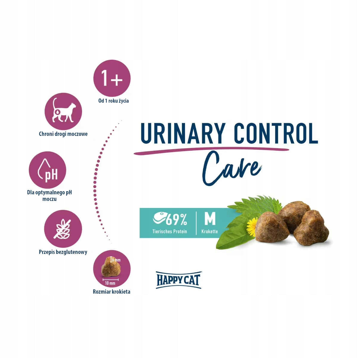 Happy Cat Care Urinary Control 1,3kg Packaging status original