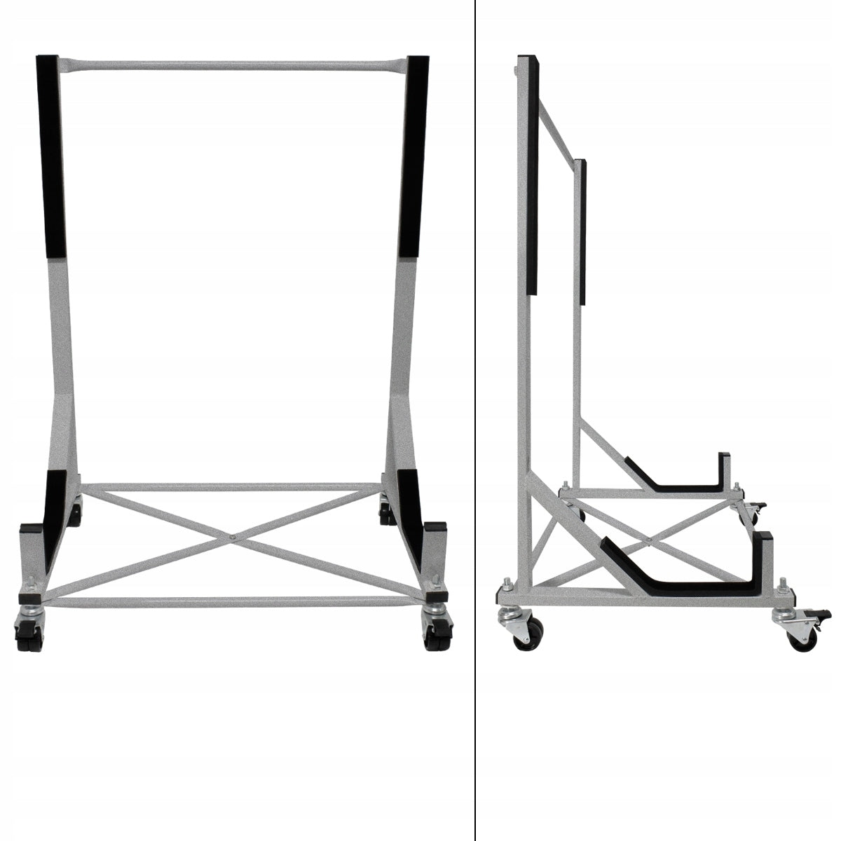 Hardtop Stand with 4 Lockable Silver Wheels Brand ECD-Germany