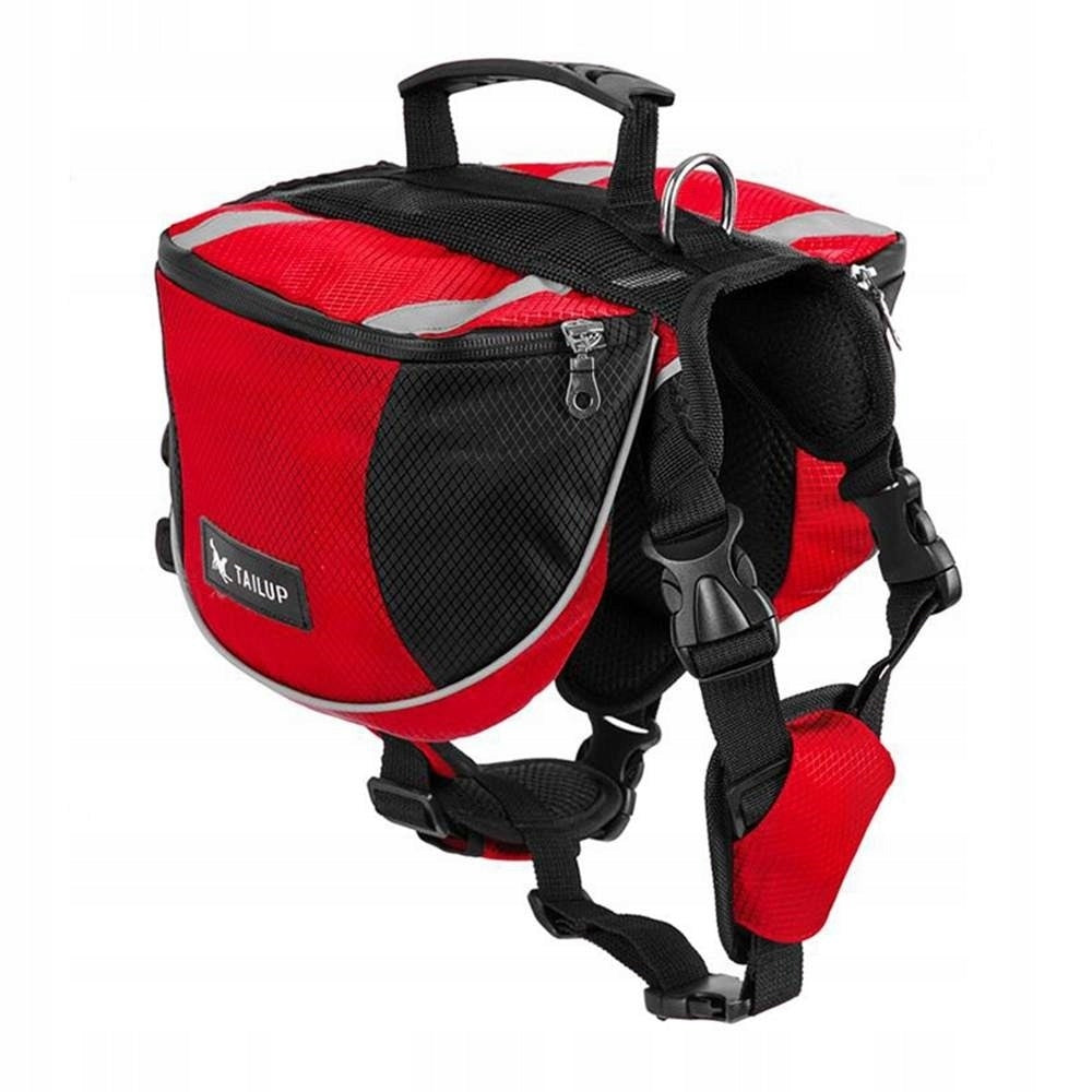 Harness, dog backpack, saddle, red size. L