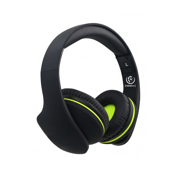 Headphones with microphone Rebeltec VIRAL wireless Bluetooth black-yellow