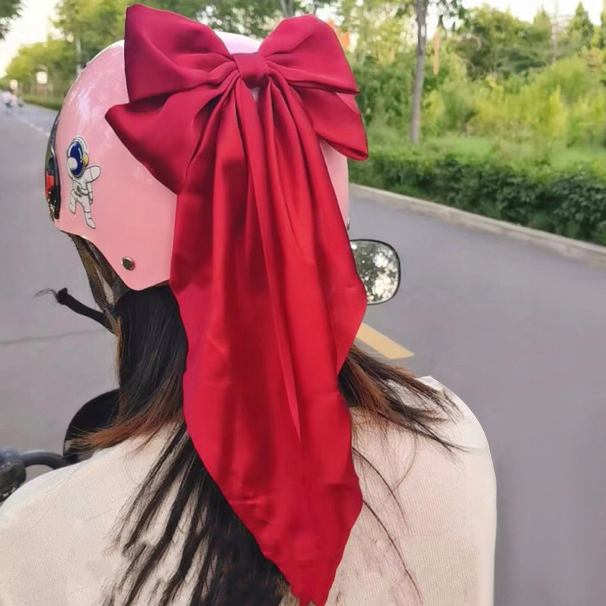 Helmet Decor Bow Cartoon Helmet Accessory Reusable Helmet Red Packaging status original