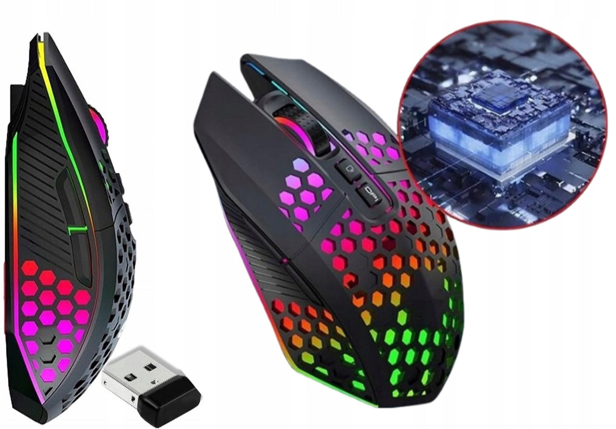 Hexagen RGB Gaming Mouse Wireless - OPTICAL MOUSE BACKLIT
